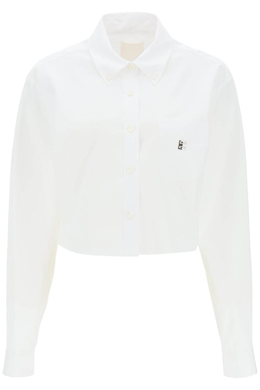 4g Cropped Shirt  - White