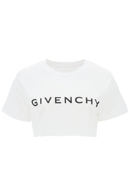 Cropped Logo T-shirt  - White