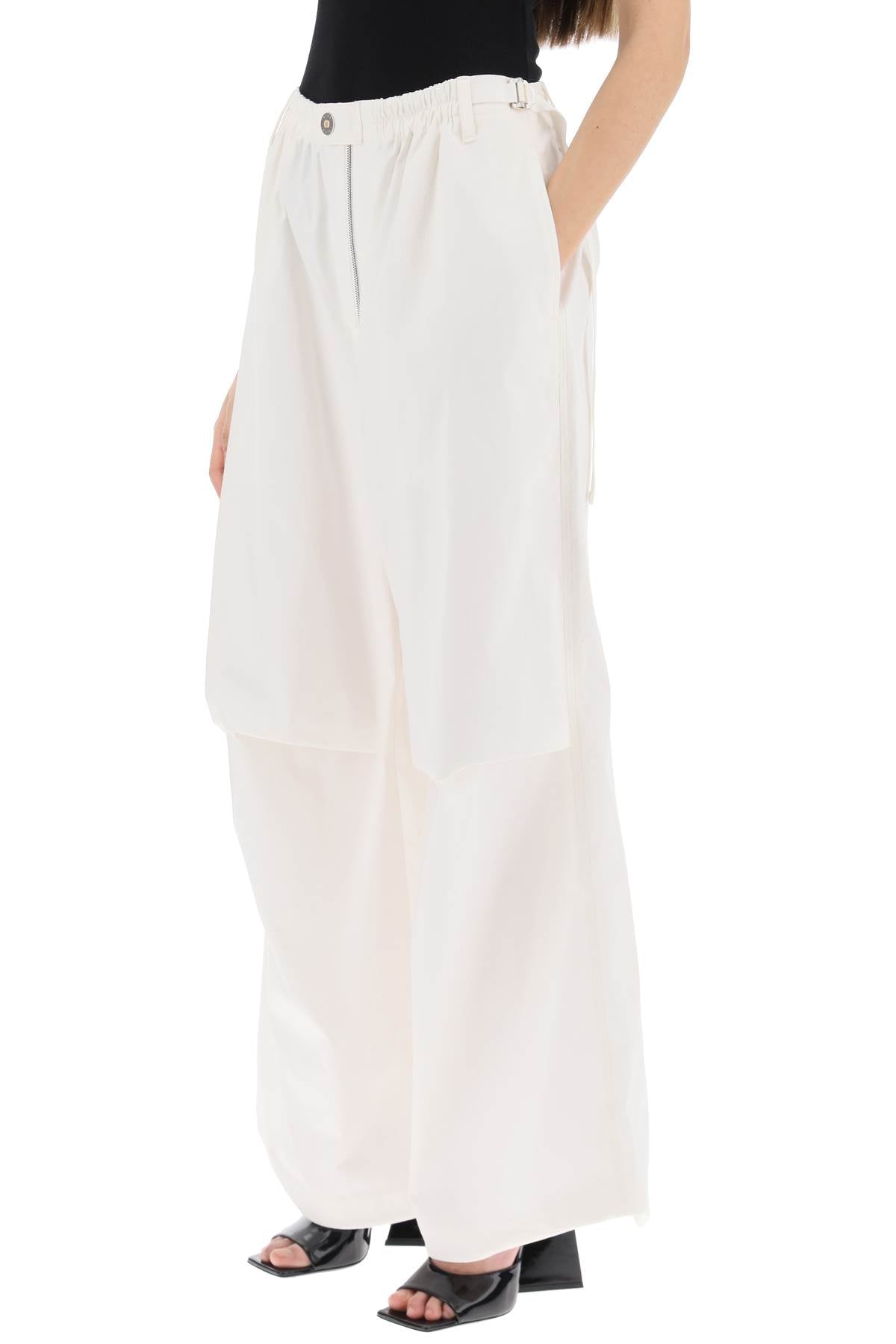 Oversized Parachute Pants  - Bianco