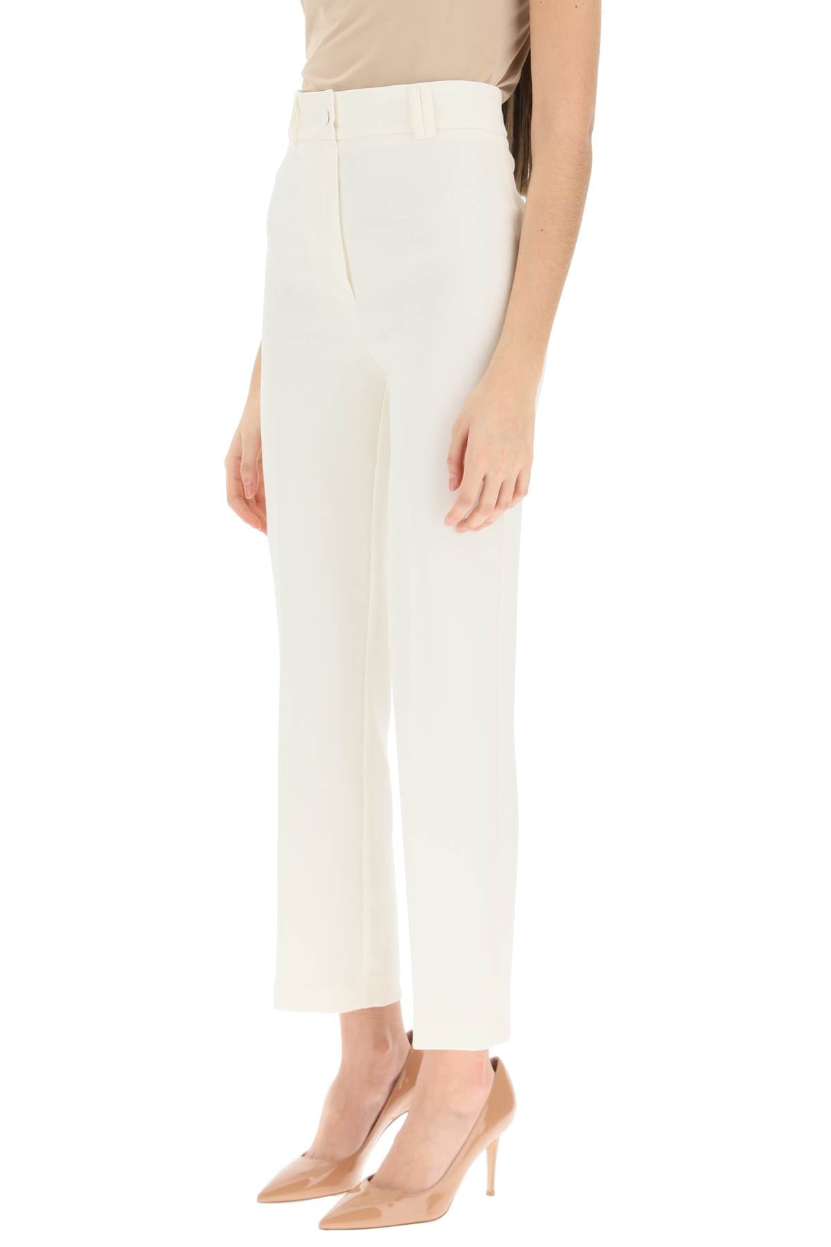 'loulou' Cady Trousers  - Bianco