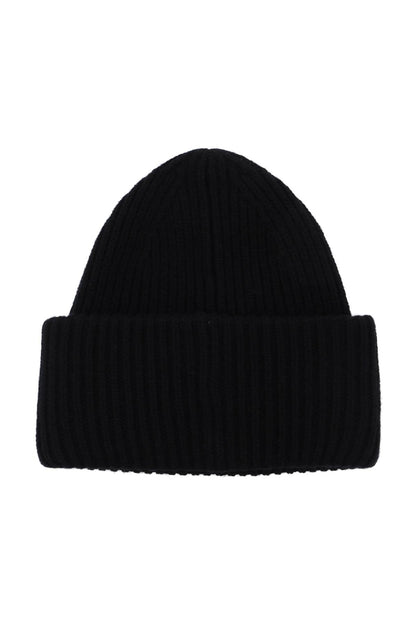 Woolen Face Beanie Hat  - Black