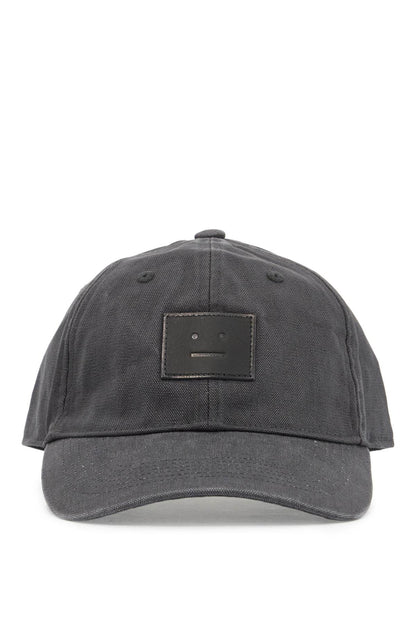 Baseball Cap With Face Patch  - Nero