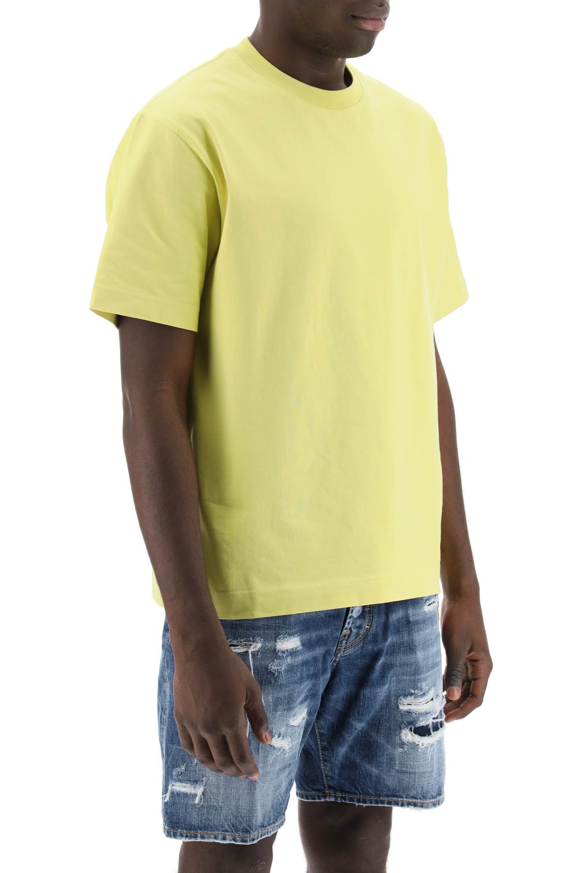 Crew-neck T-shirt  - Yellow