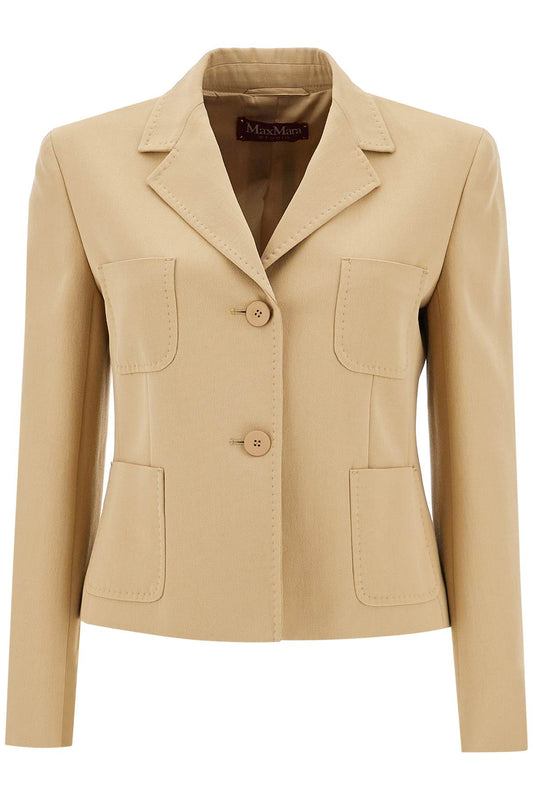 Single-breasted Canvas Jacket In '  - Beige