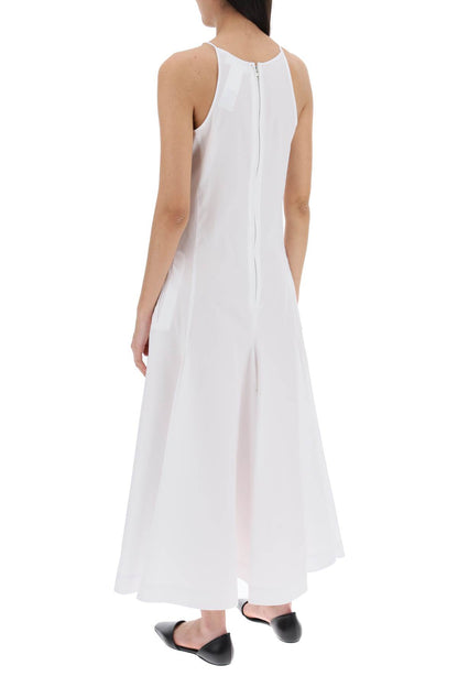 Maxi Cactus Poplin Dress  - White