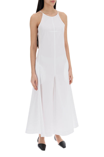 Maxi Cactus Poplin Dress  - White