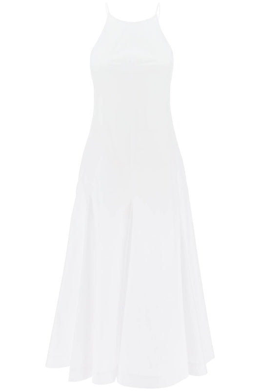 Maxi Cactus Poplin Dress  - White