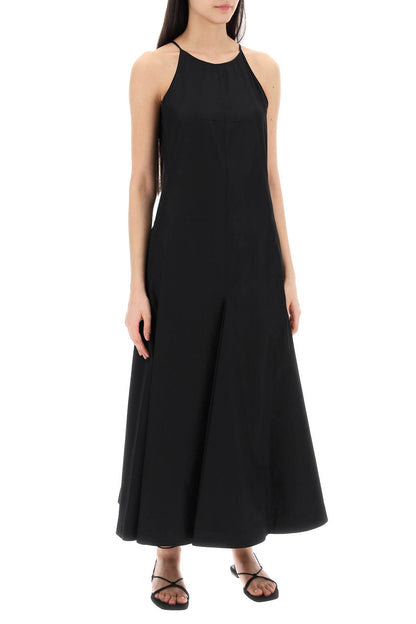 Maxi Cactus Poplin Dress  - Black