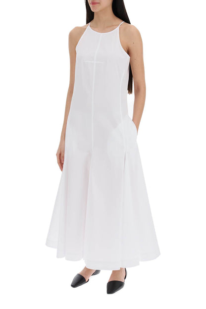 Maxi Cactus Poplin Dress  - White