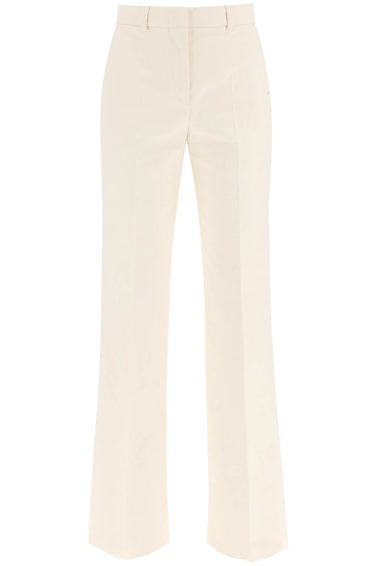 'canale' Cotton Trousers  - White