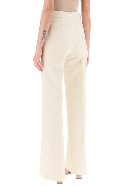 'canale' Cotton Trousers  - White