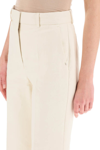 'canale' Cotton Trousers  - White