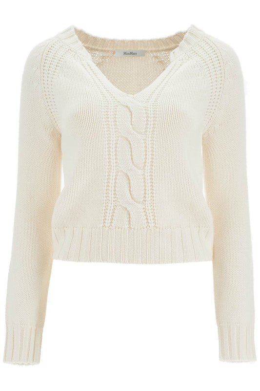 Cashmere Pullover Sweater  - White