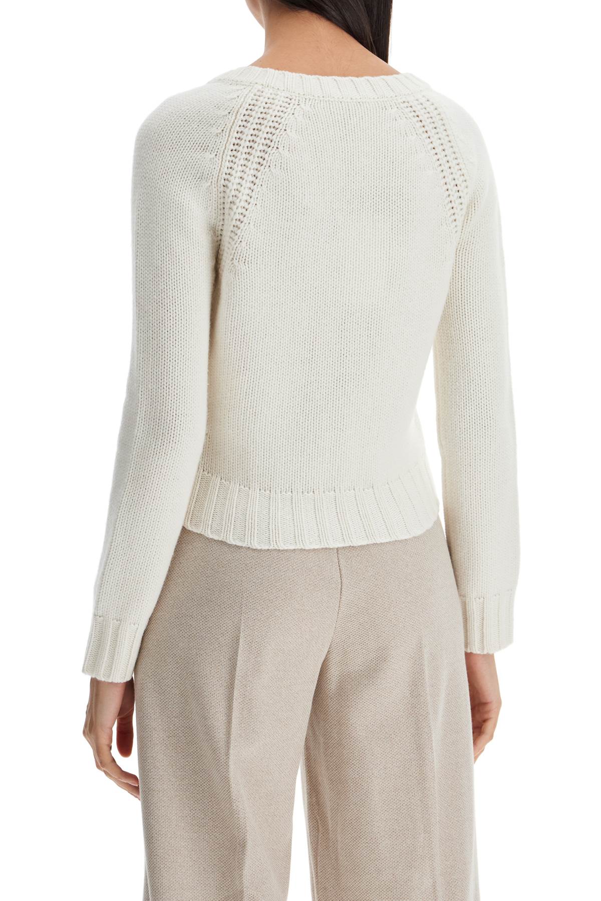 Cashmere Pullover Sweater  - White