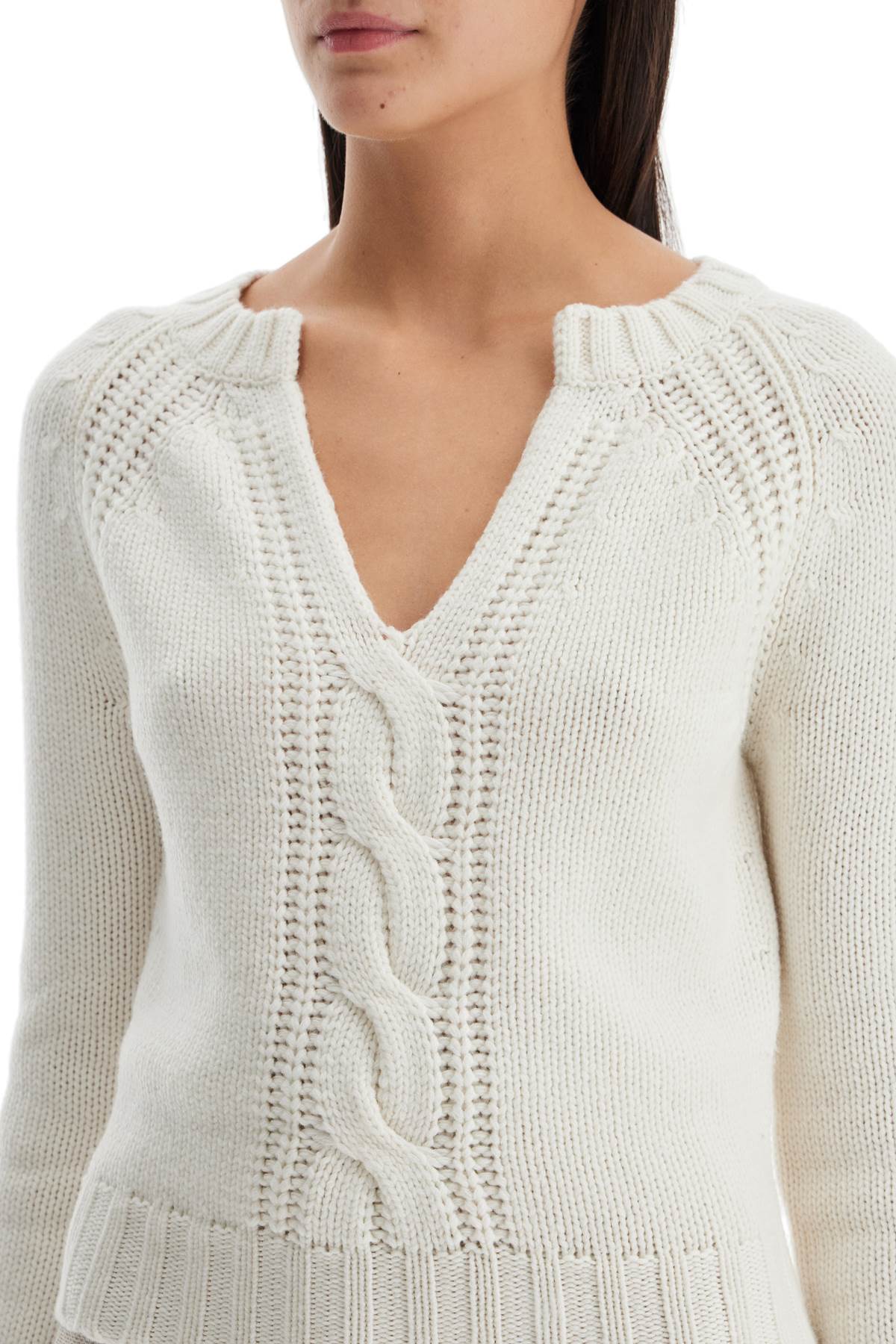 Cashmere Pullover Sweater  - White