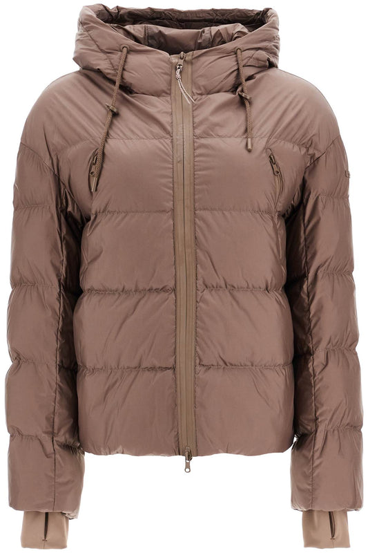 Short Down Jacket With Hood 'c  - Brown