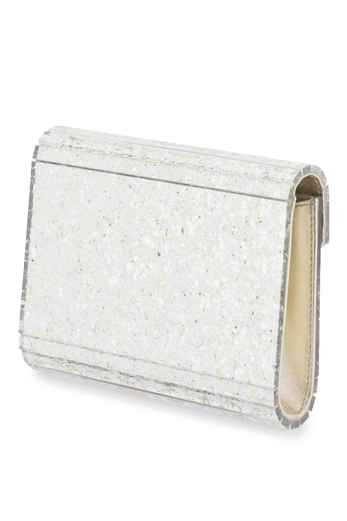 Candy Glittered Clutch  - Silver