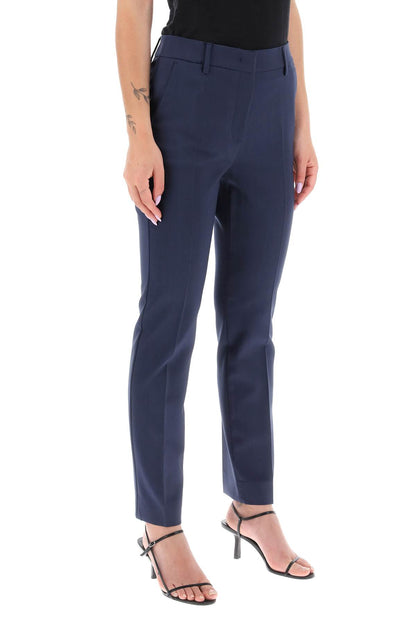 'canon' Cigarette Pants In Light Wool  - Blue