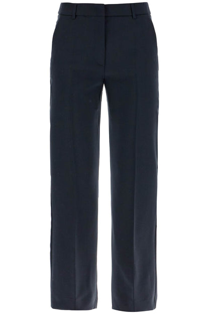 Wool Cigarette Pants  - Blue