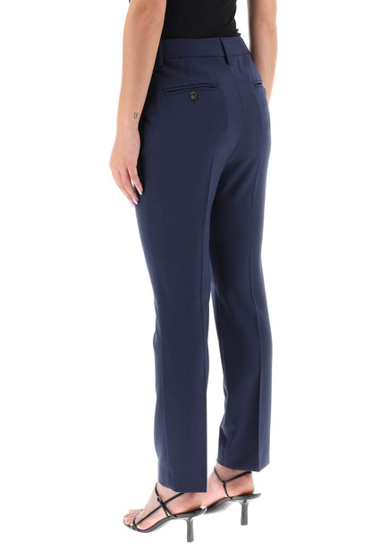 'canon' Cigarette Pants In Light Wool  - Blue