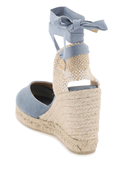 Carina Wedge Espadrilles  - Light Blue