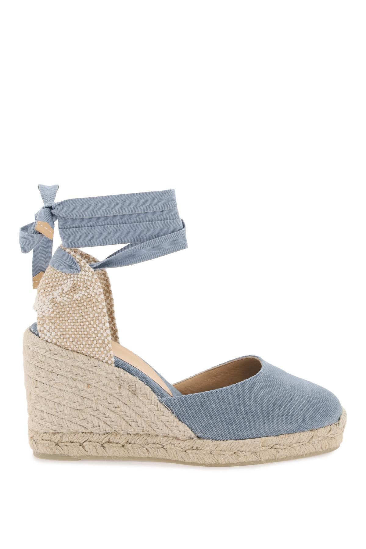 Carina Wedge Espadrilles  - Light Blue