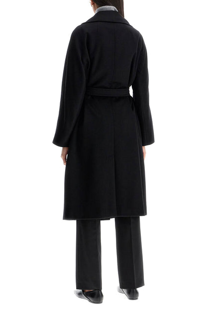 Cashmere Long Coat  - Black