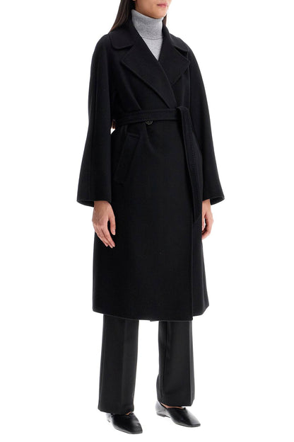 Cashmere Long Coat  - Black