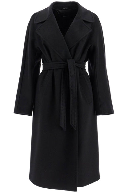 Cashmere Long Coat  - Black