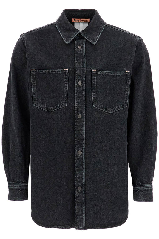 Denim Overshirt  - Black