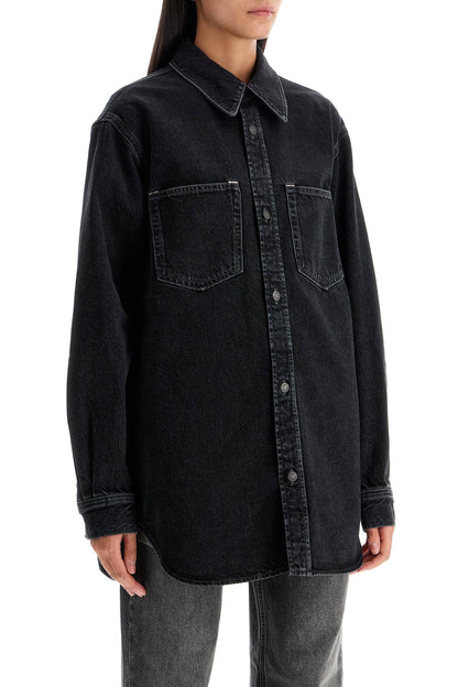 Denim Overshirt  - Black