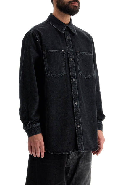 Denim Overshirt  - Black