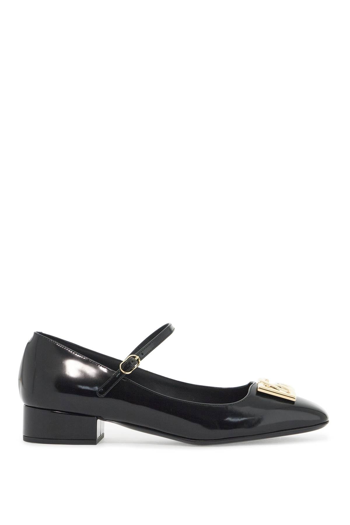 Brushed Leather Mary Jane  - Black