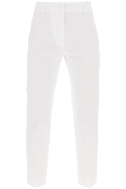 'cecil' Stretch Cotton Cigarette Pants  - White