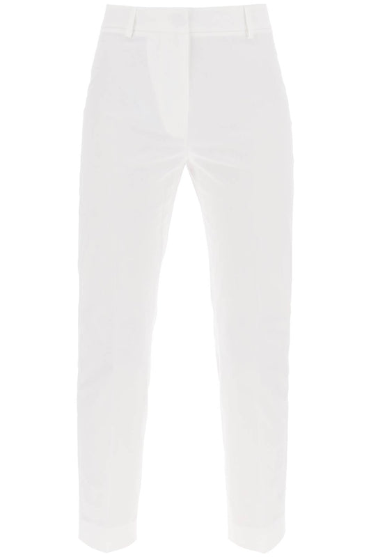 'cecil' Stretch Cotton Cigarette Pants  - White