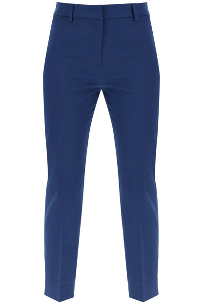 Cecco Cotton Stretch Cigarette Pants In 10  - Blue