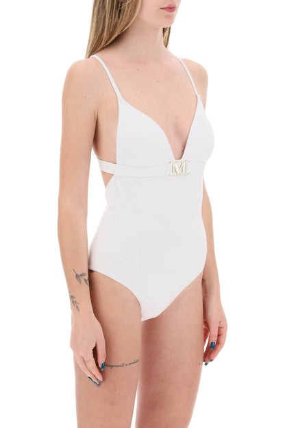 One-piece Swimsuit With Cup  - White