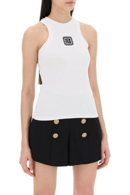 Sleeveless Top With Pb  - White