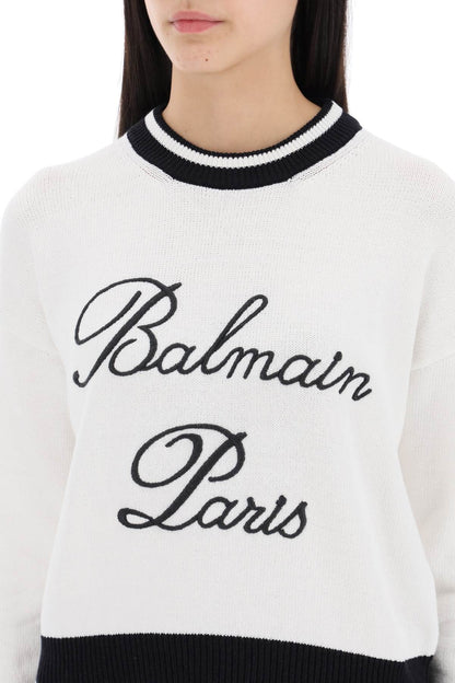 Embroidered Logo Pullover  - White