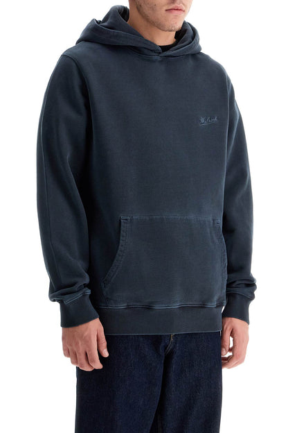 Hooded Sweatshirt With Tie-d  - Blue