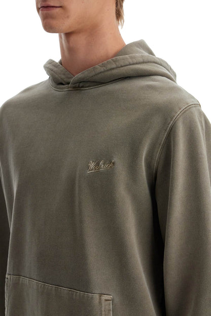 Hooded Sweatshirt With Tie-d  - Khaki