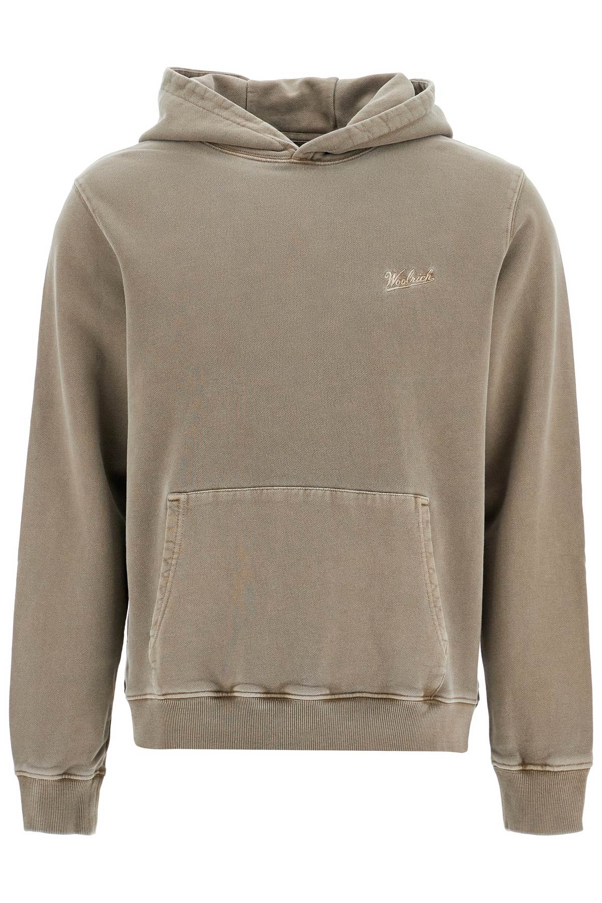 Hooded Sweatshirt With Tie-d  - Khaki