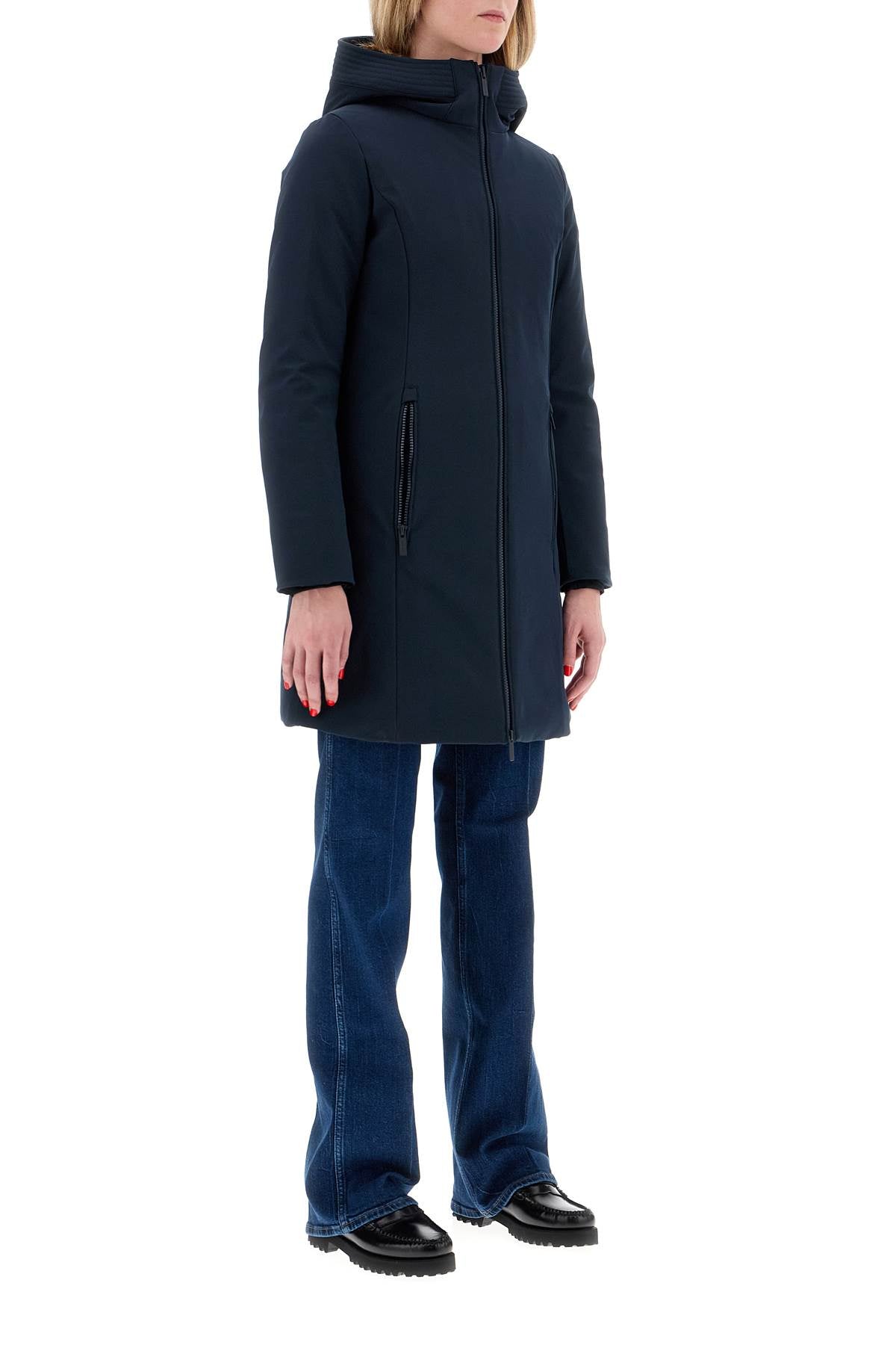 Firth Hooded Softshell Down Parka  - Blue