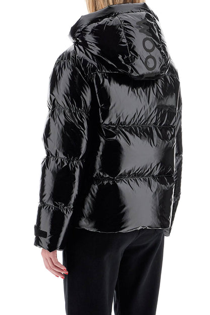 Shiny Nylon Down Jacket  - Black