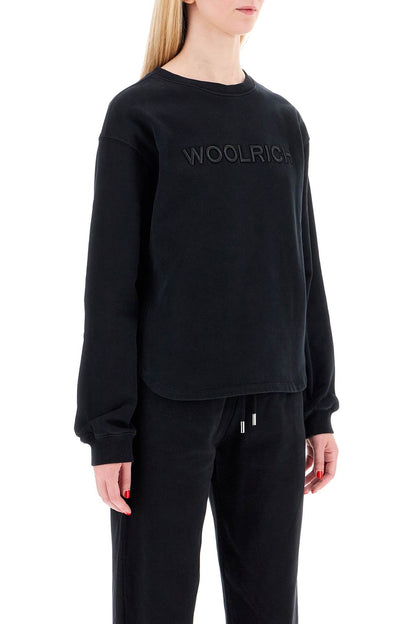 'embroidered Logo Crewneck  - Black