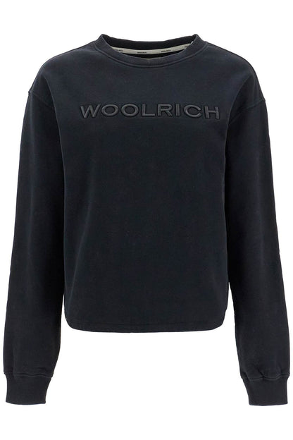 'embroidered Logo Crewneck  - Black