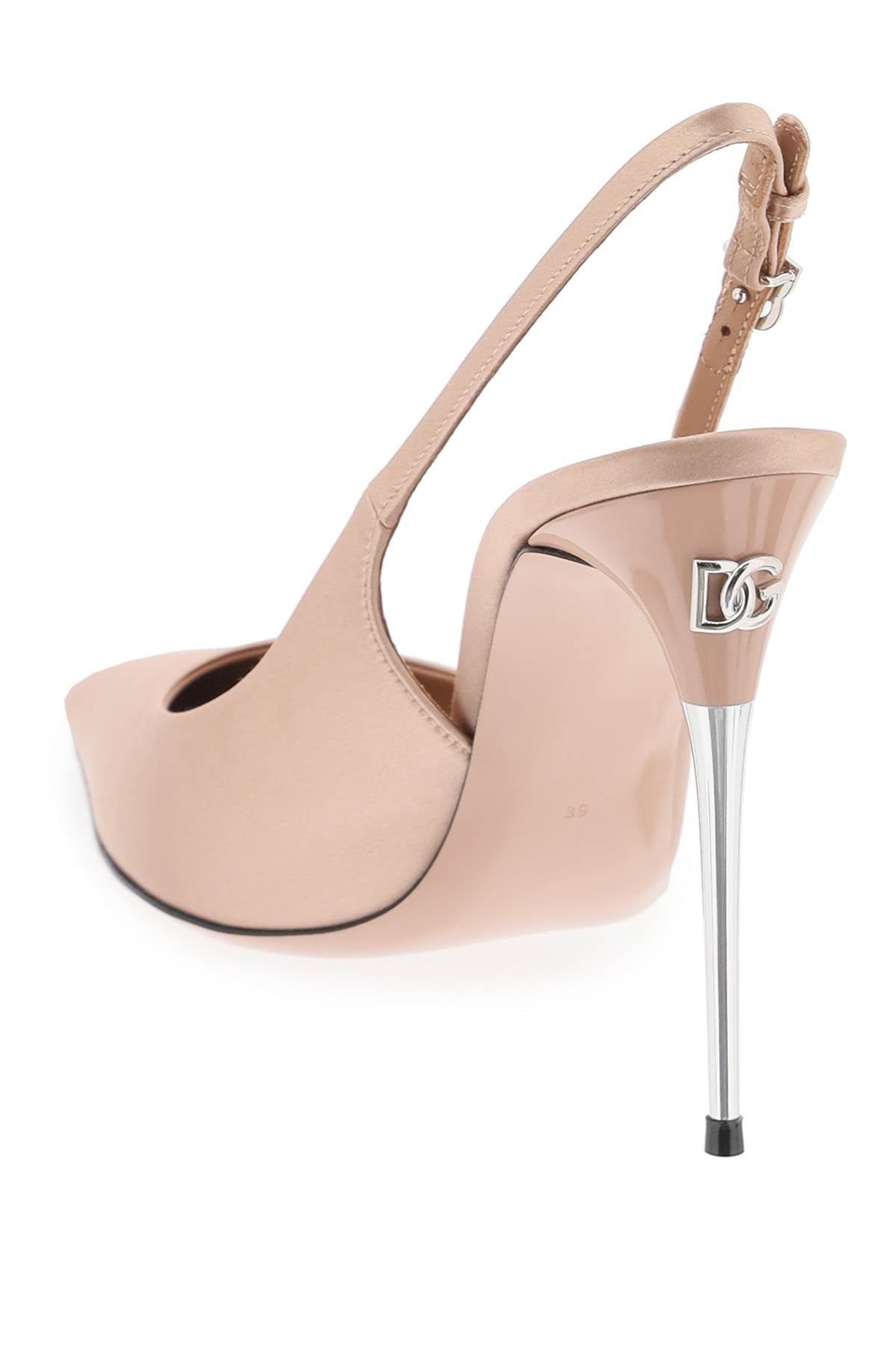 Satin Slingback Decol  - Neutro