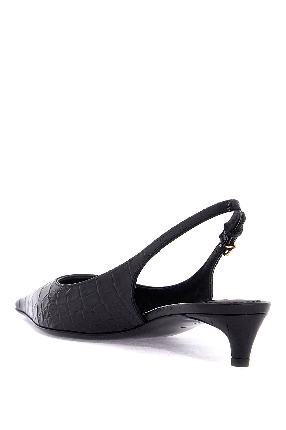 Cocco Print Leather Slingback Dã©col  - Black