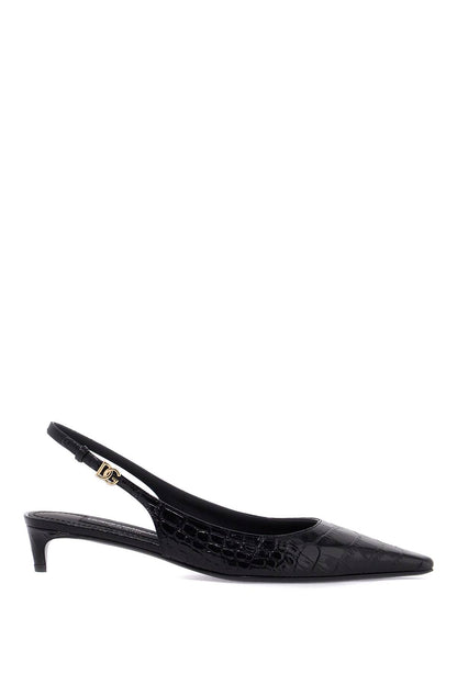 Cocco Print Leather Slingback Dã©col  - Black