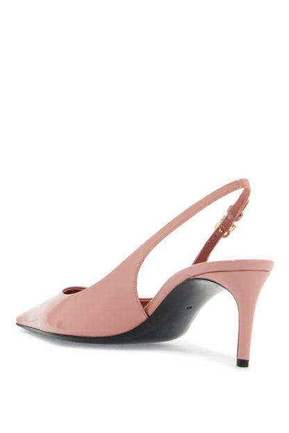 Pink Patent Leather Stiletto Slingback  - Pink